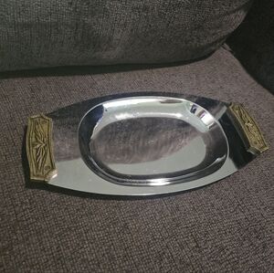 Kromex | Mid-Century Modern Chrome Relish Serving Tray